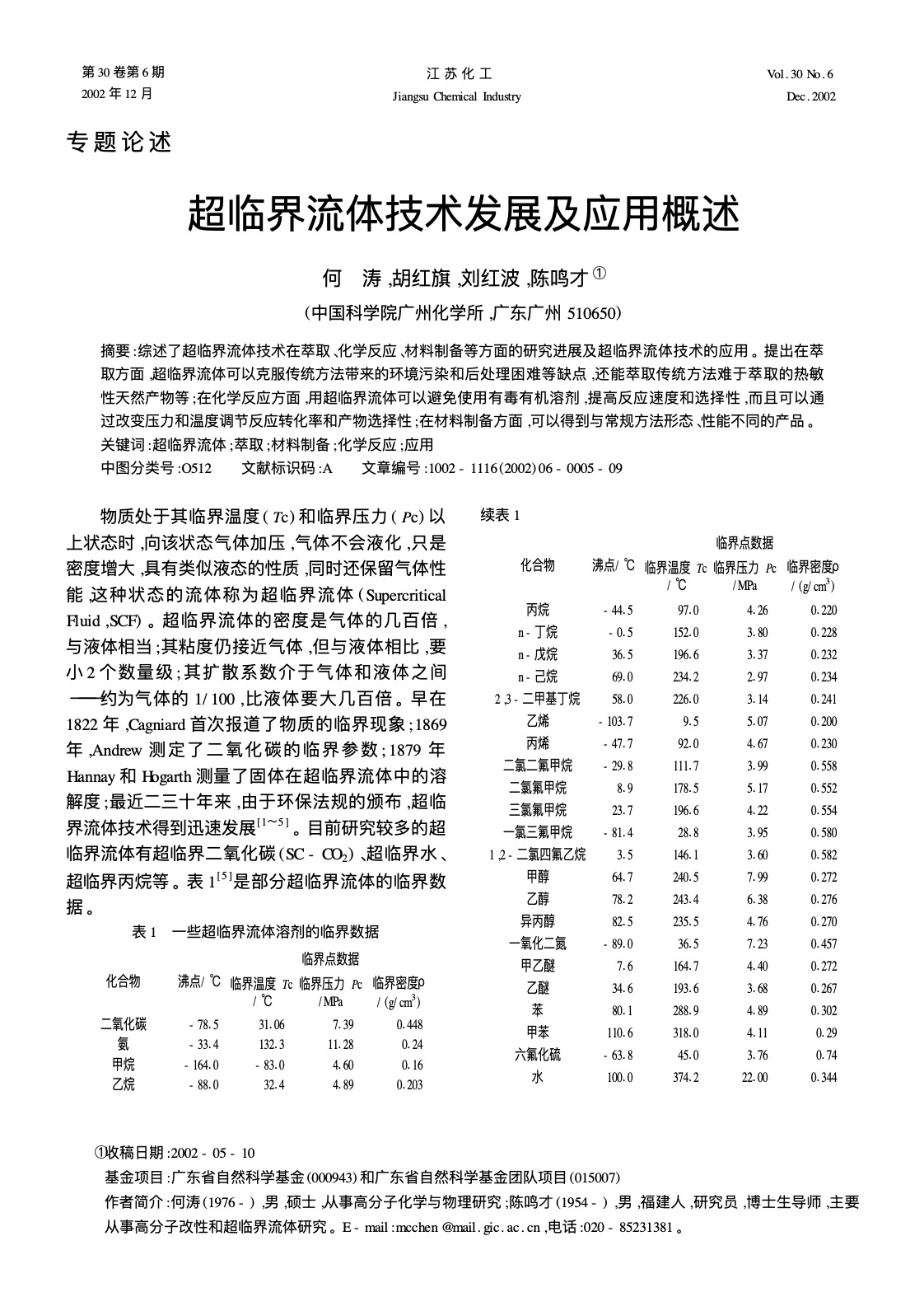 超臨界流體技術(shù)發(fā)展及應用概述